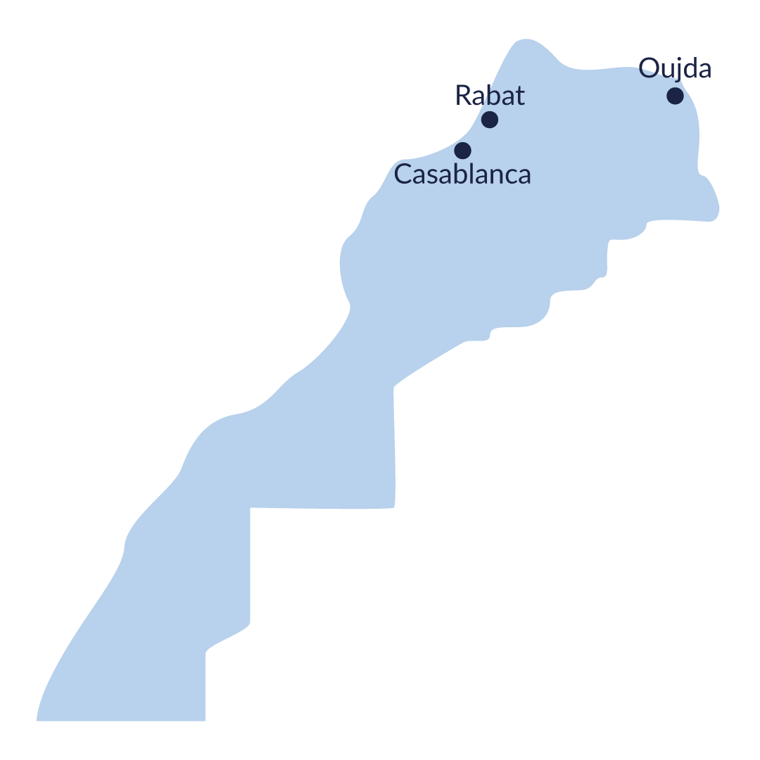 Casablanca, Rabat, Oujda