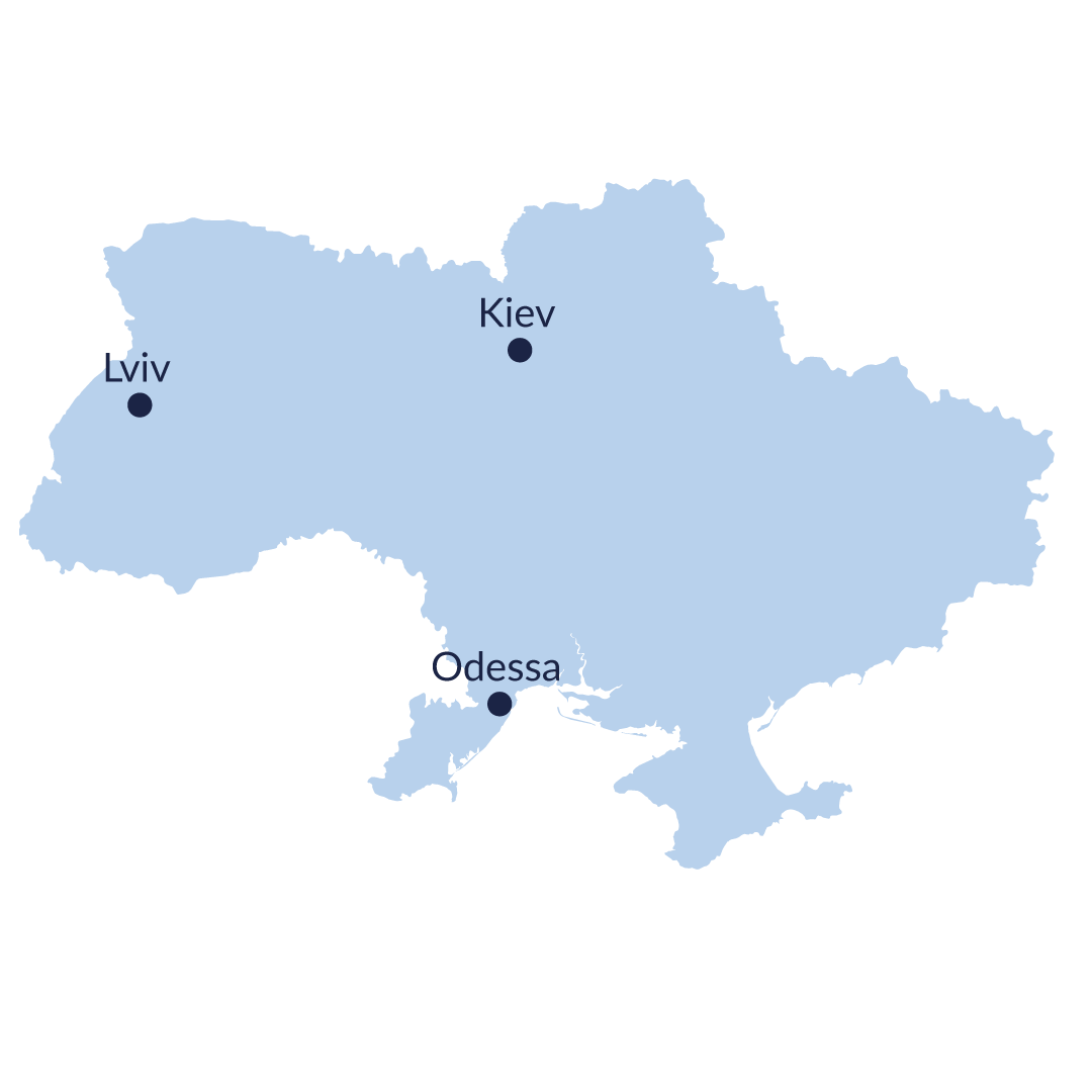 Kiev, Lviv, Odessa