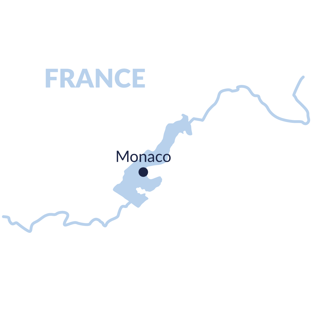La carte de Monaco