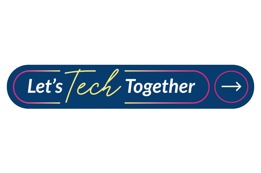 Let's tech together button