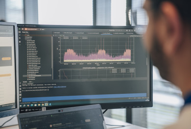 Ecran d'ordinateur de data