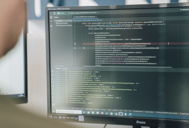 Ecran d'ordinateur de data