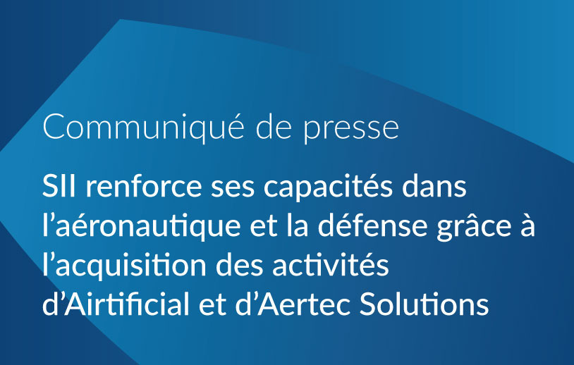 Communiqué de presse, l'aquisition d'Aertec