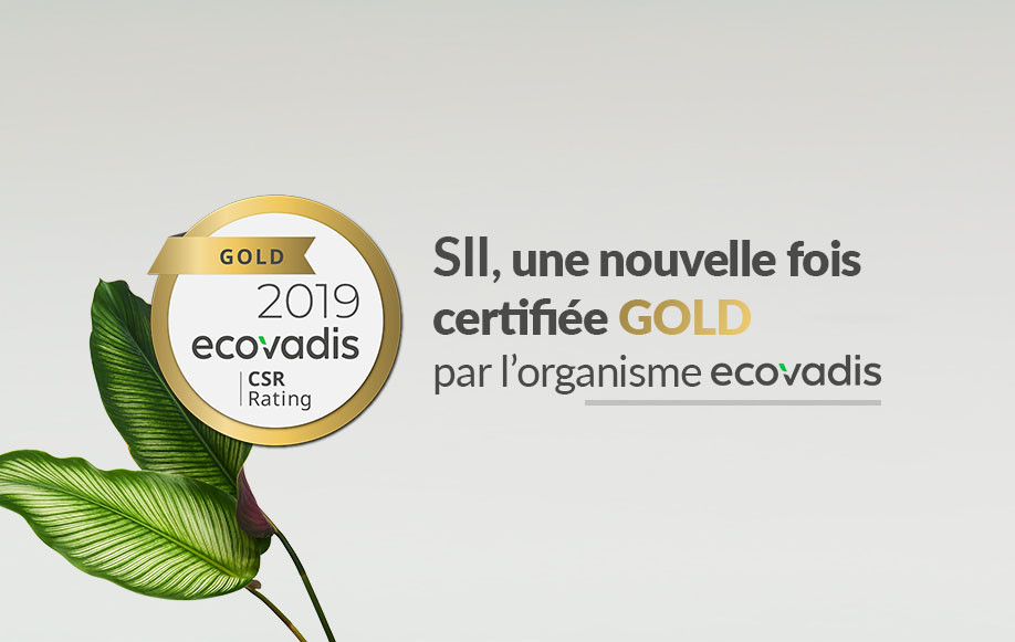 Le Groupe SII obtient pour la 4e fois la médaille Gold Ecovadis